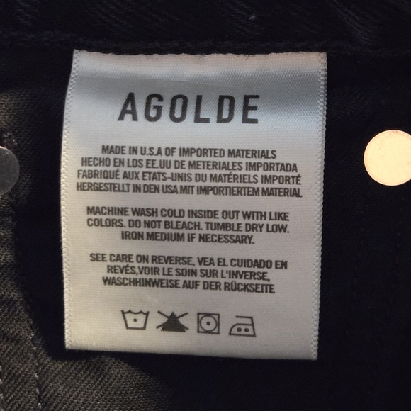 Agolde Cherie Womens High Rise Straight Distressed Luxury Denim Jeans Size 25 - Picture 9 of 10